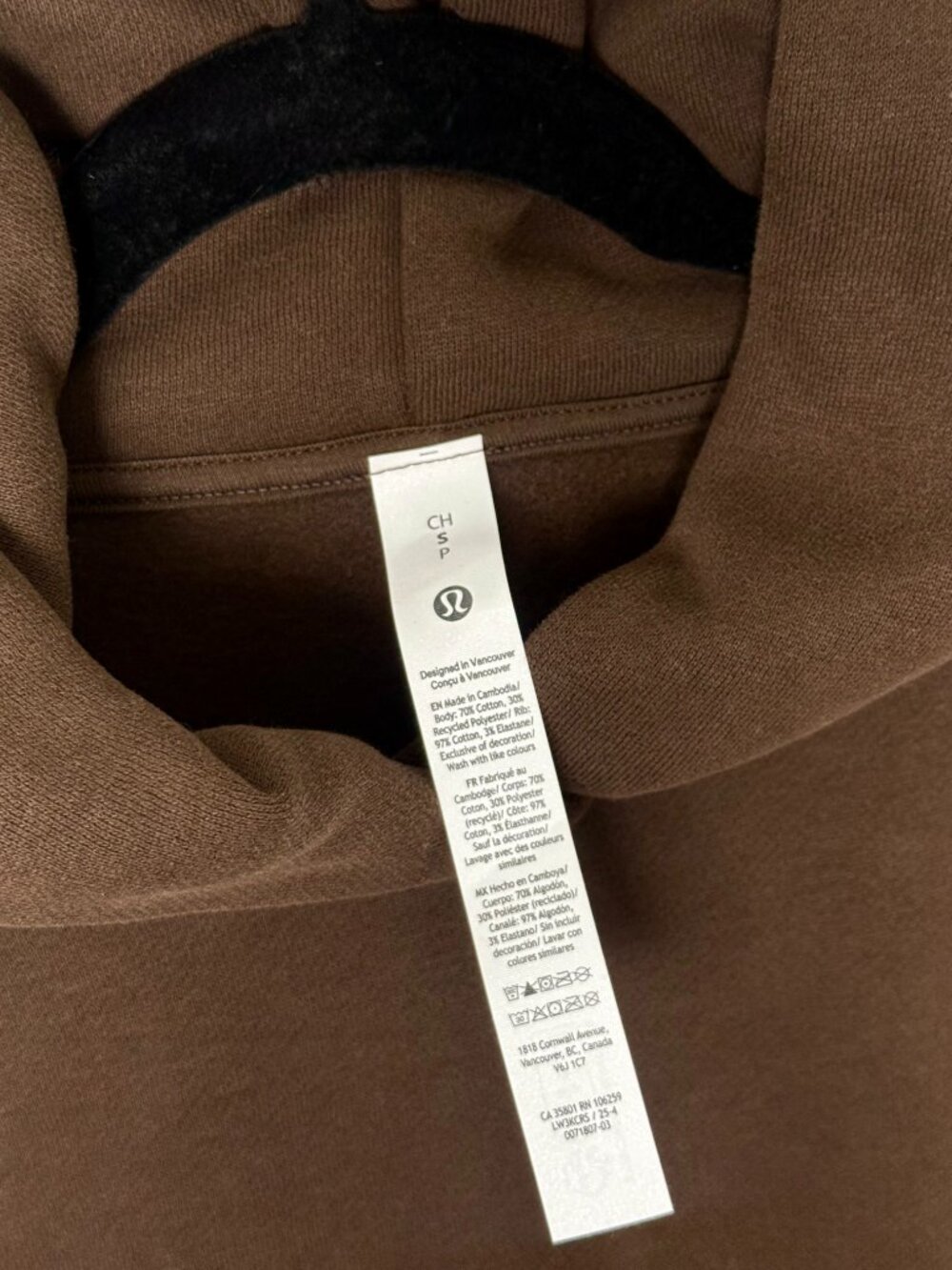 NWT | Lululemon | Brown Steady State Hoodie | Size S - Picture 5 of 6